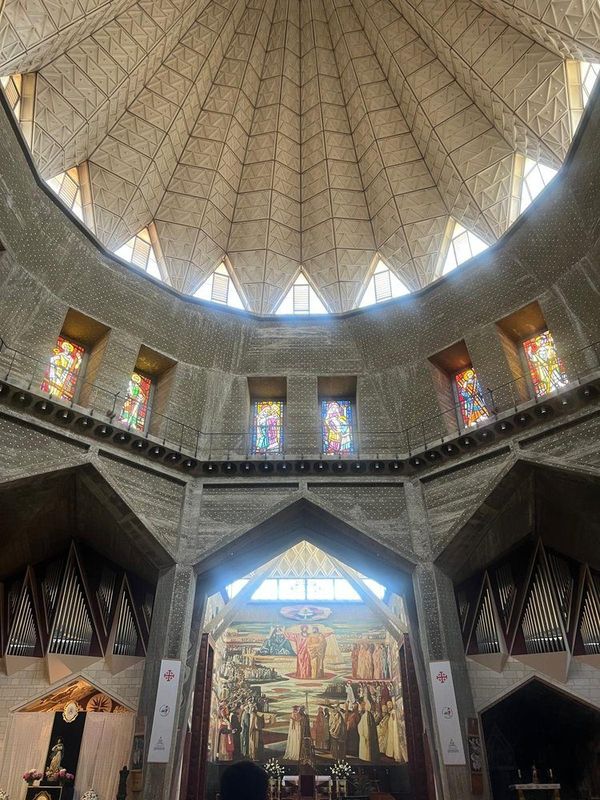 Inside the dome of the Basilica of the Annunciation, Nazareth