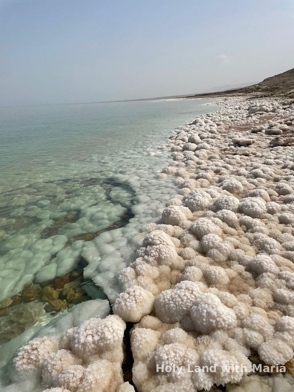 Salt formations along the Dead Sea shore