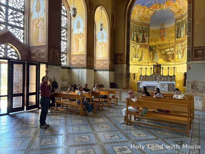 Golden apse of a church in Ein Karem