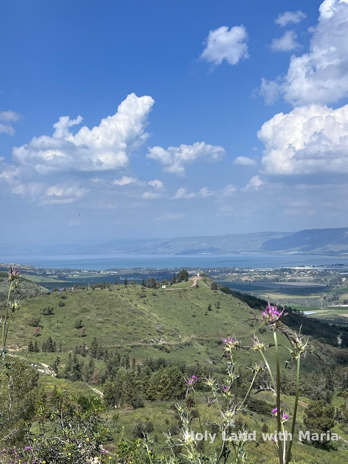 The Sea of Galilee seen from the surrounding hills