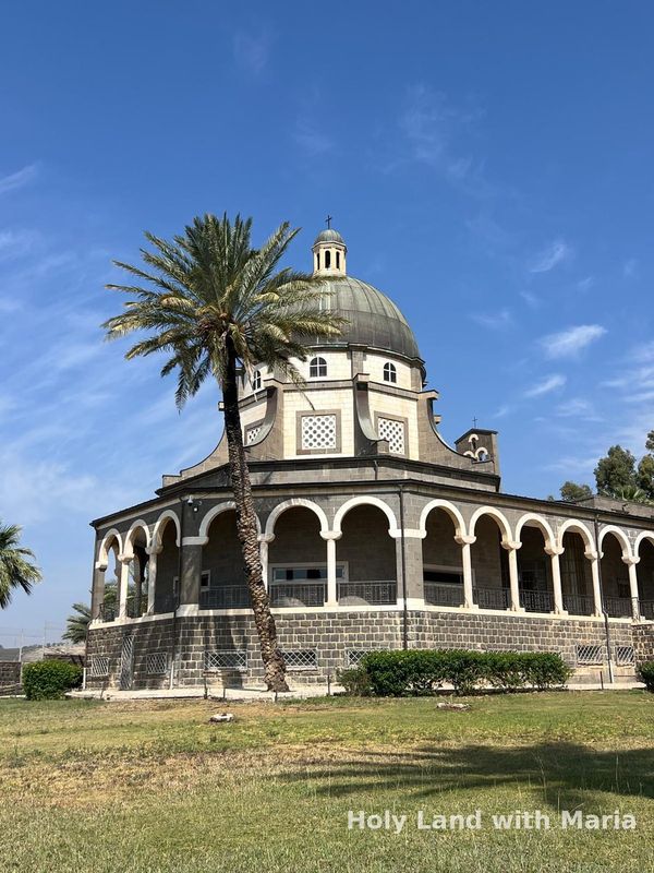The Church of the Beatitudes above the Sea of Galilee