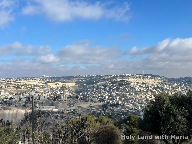 The Old City of Jerusalem seen from the Mount of Olives