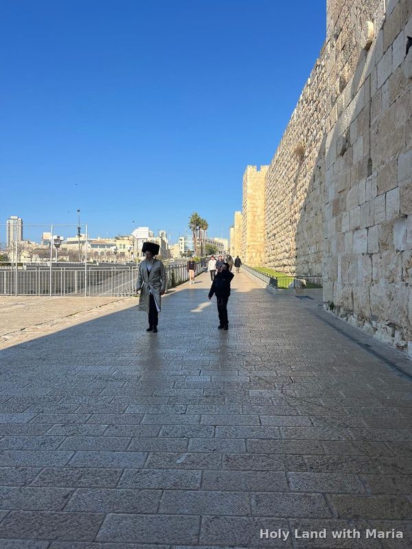 The promenade beside the Old City walls, Jerusalem