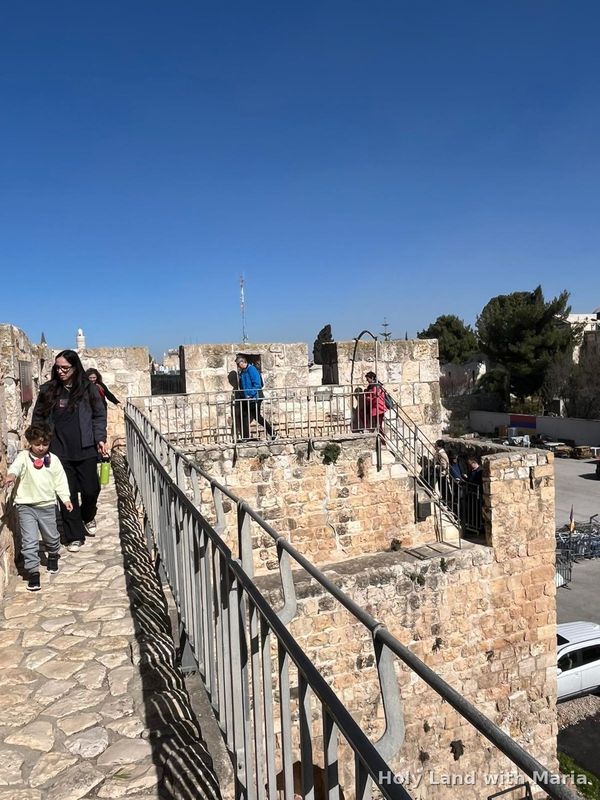 The ramparts walk along the Old City walls of Jerusalem
