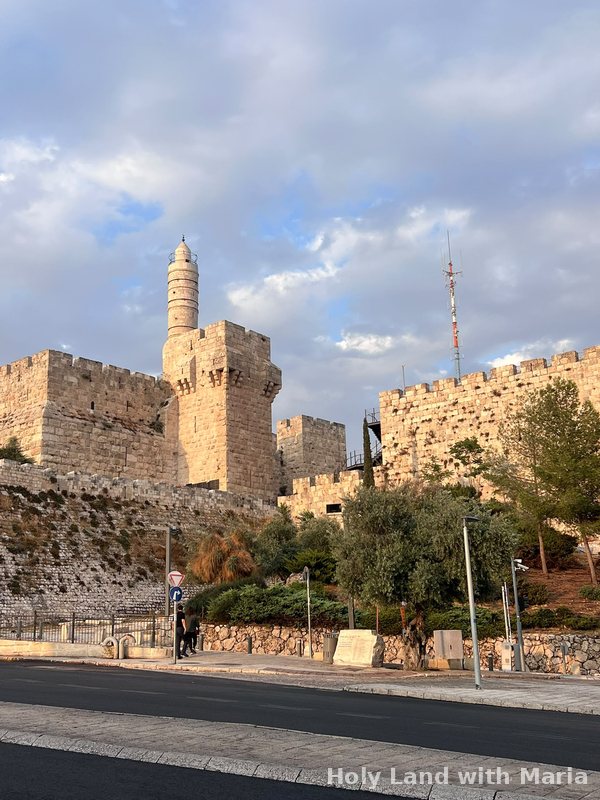 The Tower of David and the Old City walls in late afternoon light, Jerusalem