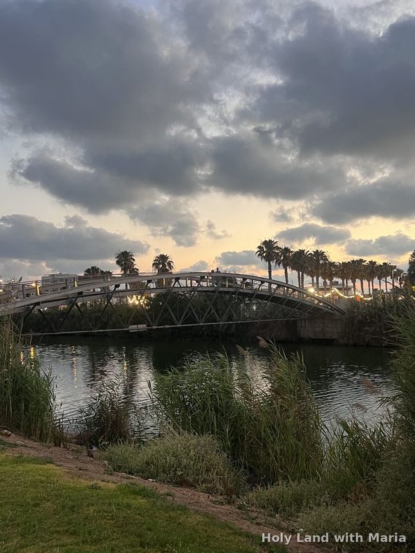 Arched bridge over the Yarkon river, Tel Aviv